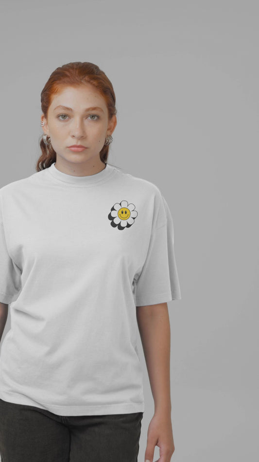 "Be the Reason Someone Smiles Today" Oversized T-Shirt - 100% Cotton